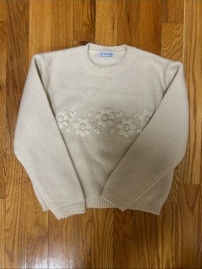 Mayoral Girls Cream Crewneck Sweater Size 9